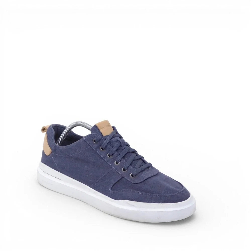 Cole Haan Mens Grandpro Rally Canvas Court Sneakers Navy Blue C34716 Size 10M